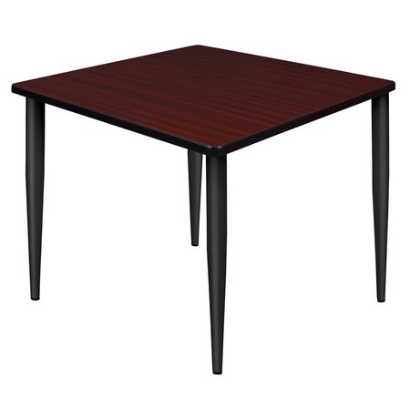 Regency Kahlo Square & Round Tables, 36 W, 36 L, 29 H, Wood, Metal Top, Mahogany TPL3636MHBK